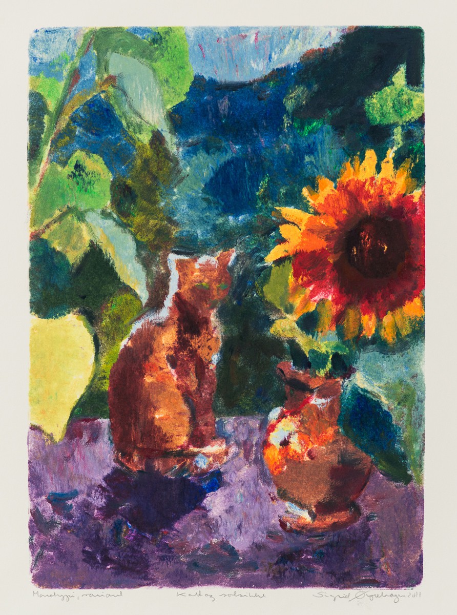 Katt og solsikke (2013) — Sigrid Øyrehagen