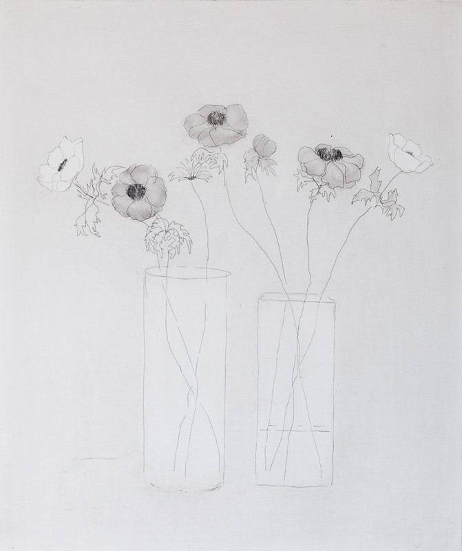 Blomster i vase (2009) — Bjørg Løvvik