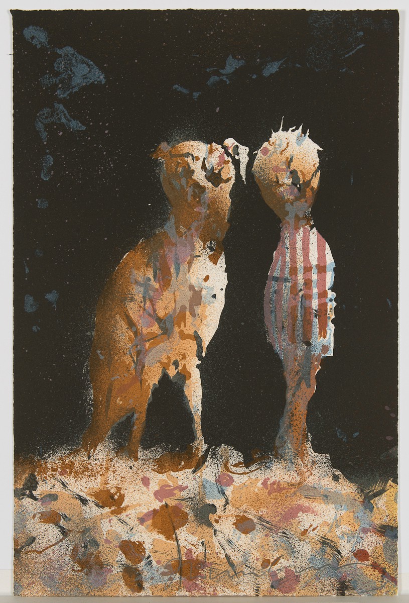 Gutt med hund (2011) — Håkon Gullvåg