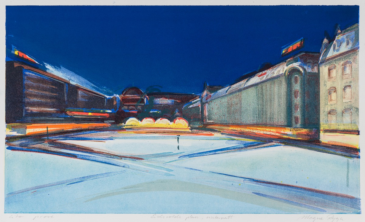 Eidsvolds plass, vinternatt (2005) — Magne Rygh
