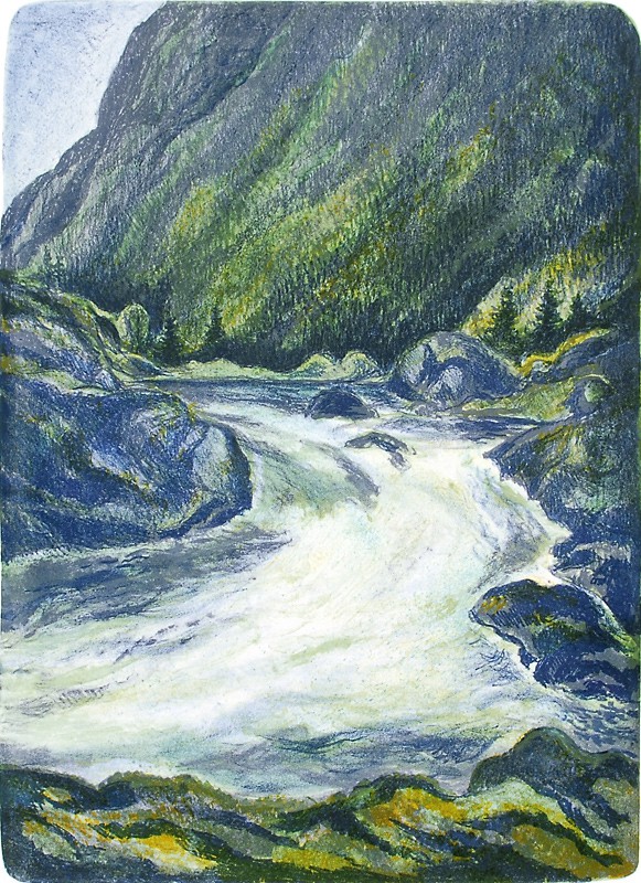 Sveigefoss Bykle Setesdal (2001) — Reidar Fritzvold
